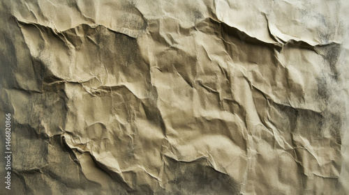 Crumpled Brown Paper Background for Creative Design Projects