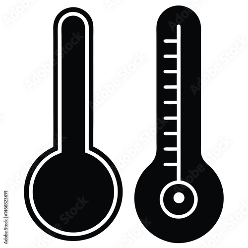 thermometer icon set