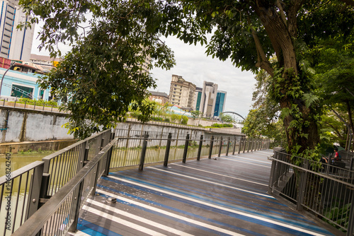 Canvas Print Path by the River of life in Kuala Lumpur.