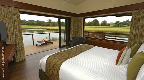 Luxury Lakeside Bedroom with Stunning Views