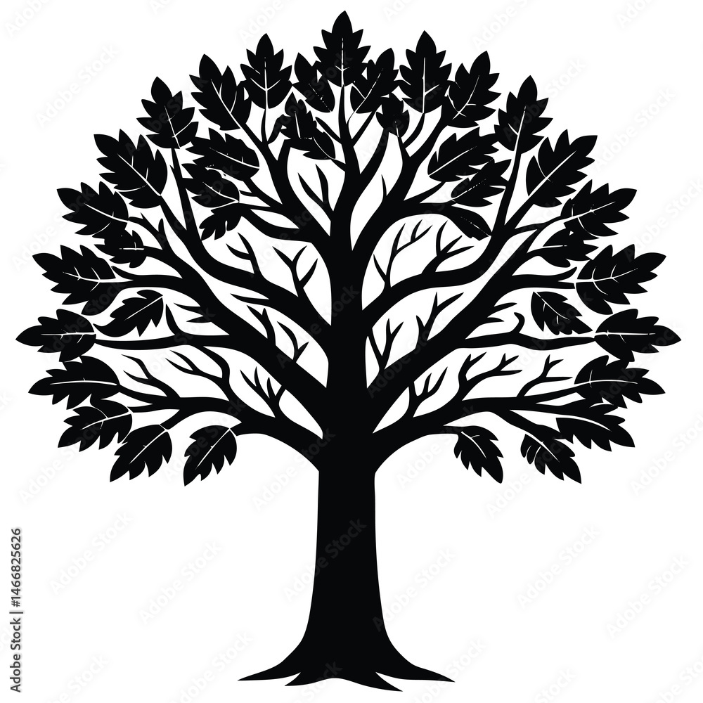 Obraz premium vector tree silhouette