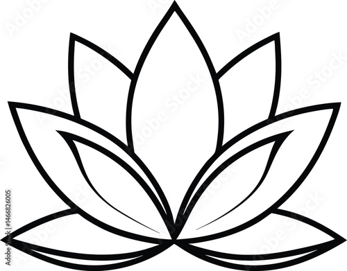 vector black and white flower