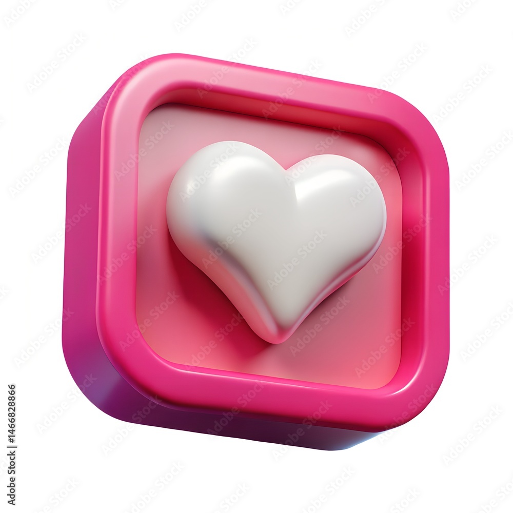 insta Social Media Love React Icon 3D insta Social Media Love React Icon 3D