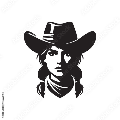 Modern Old West Sheriff Vector Silhouette, Lawman Legacy, Frontier Justice, Western Authority, Cowboy Spirit, Rugged Protector, Classic Western Hero.
