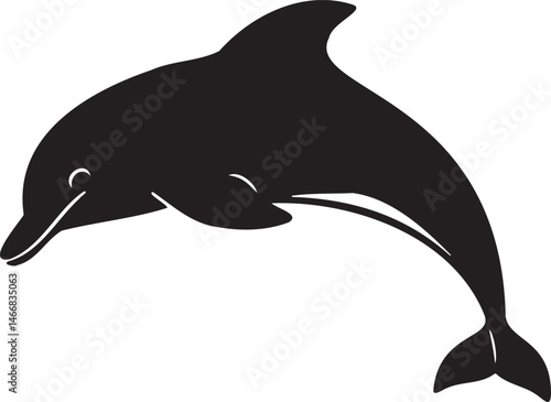 Wallpaper Mural Dolphin silhouette vector artwork, cute dolphin Torontodigital.ca