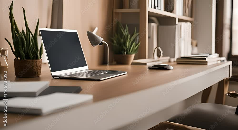 Modern Minimalist Home Office Workspace