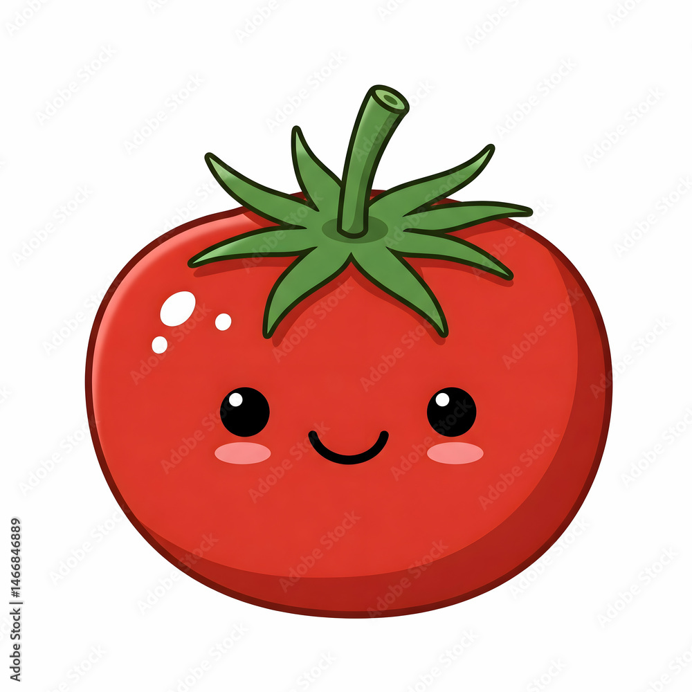 Obraz premium Tomato with smile face