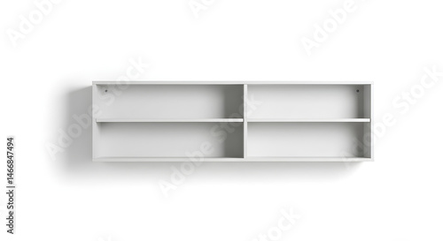 Modern White Wall Shelf Stylish  SpaceSaving Storage Solution on white background