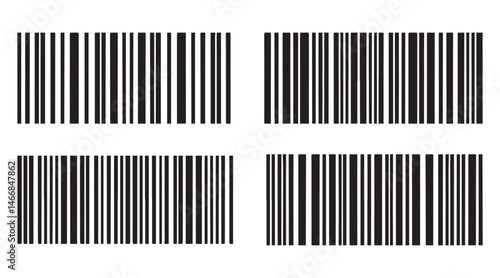 Collection of Barcode Vectors Symbol for Identification and Scanning