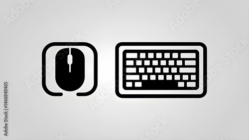 computer keyboard and computer mouse icons