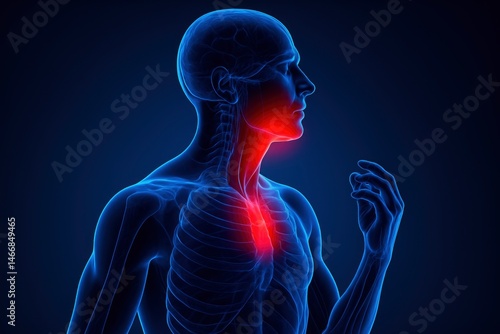 3D Medical Visualization of Sore Throat and Esophageal Pain