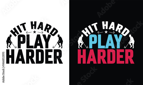 Sports Hockey Tshirt Design Typography Vector