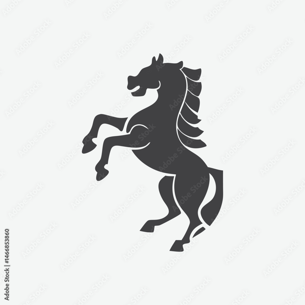 Black Horse Standing Tall – Powerful Stallion Silhouette Vector
Black Horse Standing Tall – Powerful Stallion Silhouette Vector