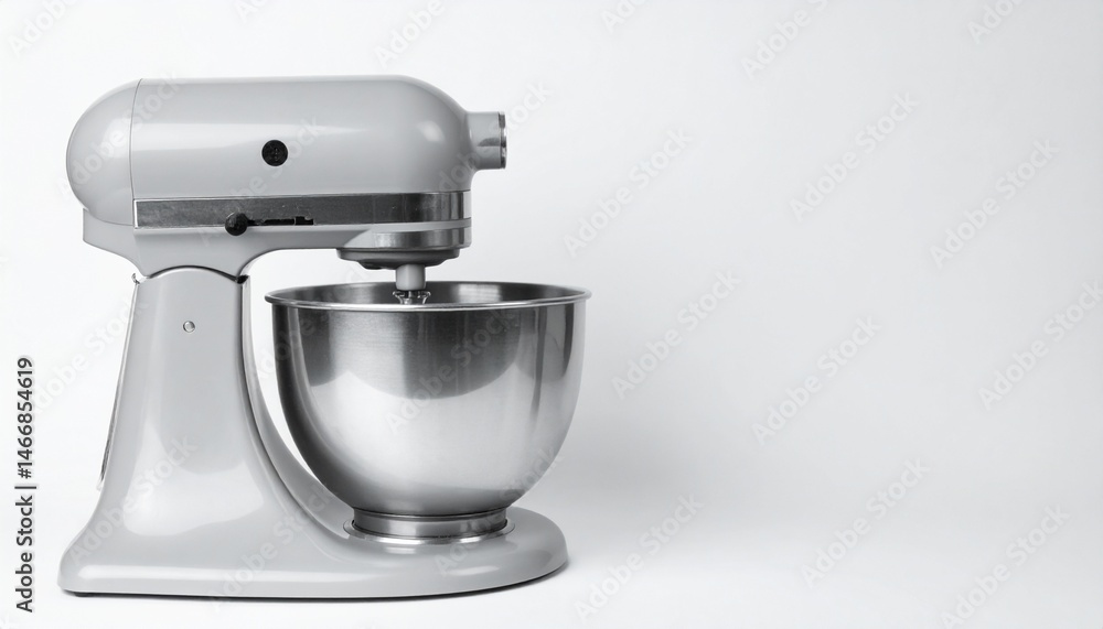 Stand Mixer with Whisk Attachment on Isolated Background Stand Mixer with Whisk Attachment on Isolated Background