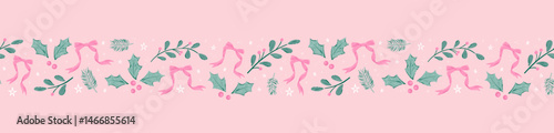 Tacky Christmas  seamless pattern, hand drawn with decoration like tinsel, baubles, stars and snow flakes - great for textiles, wallpapers, wrapping - vector design