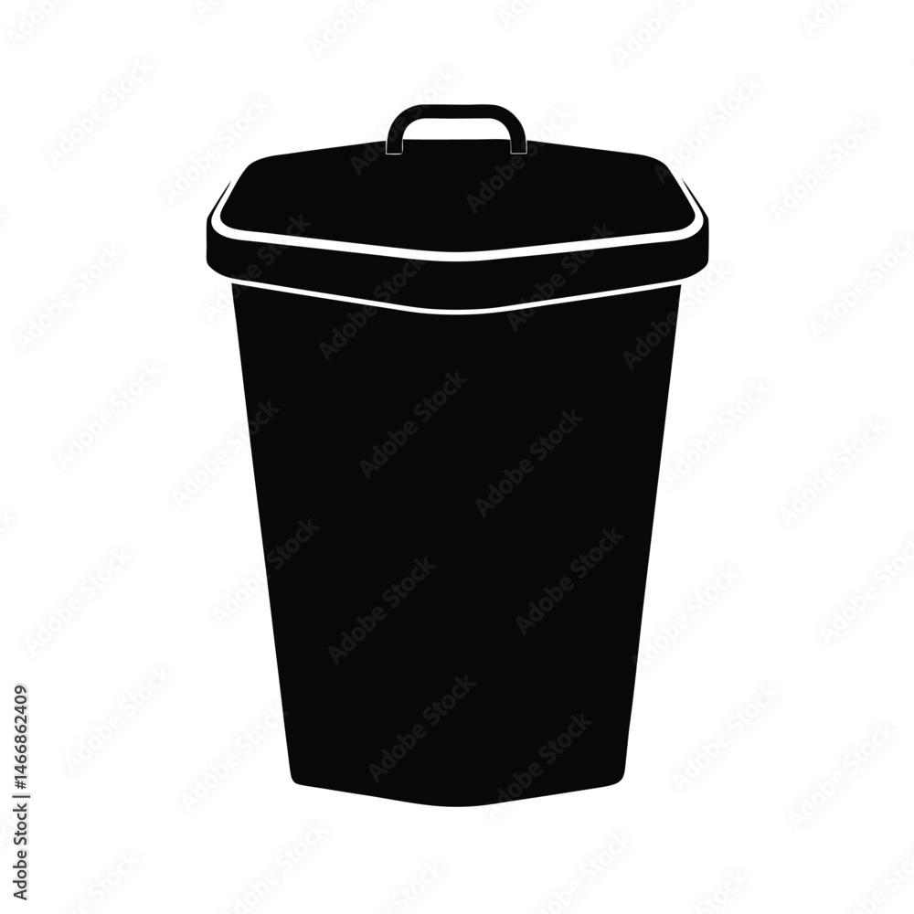 Compost Bin Lid Vector Silhouette Compost Bin Lid Vector Silhouette