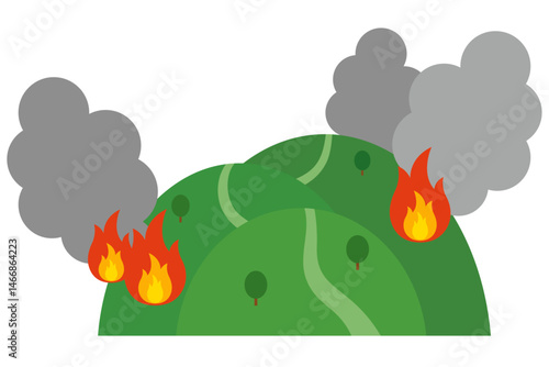 山火事のイラスト