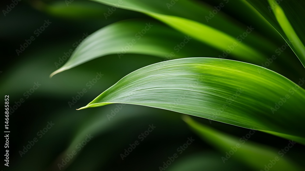 Obraz premium Lush Green Plant Leaf Close Up Nature Background Texture Image