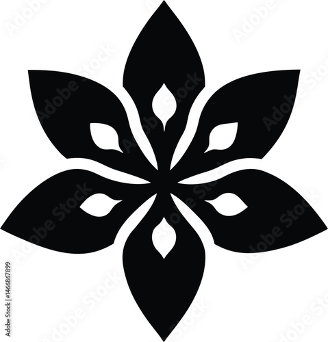 Black Locust Flower Icon Silhouette Vector Illustration