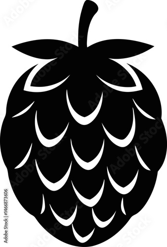 Annona icon Silhouette vector on transparent background