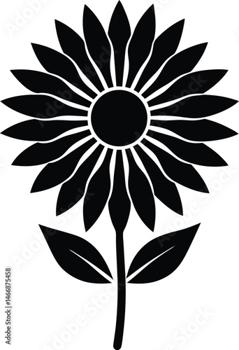 gaillardia flower icon silhouette vector illustration