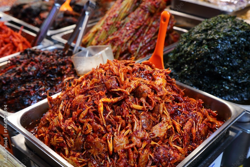 Yangnyeom gejang marinated whole crabs in Korea