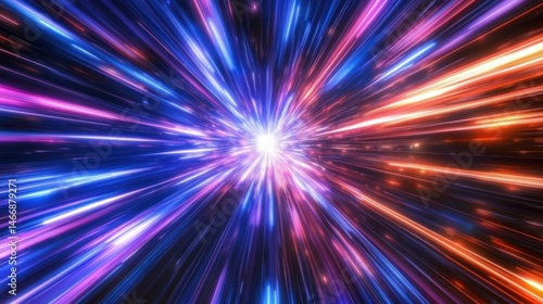 Wallpaper Mural Hyperspace Jump: A Journey Through Neon Nebulae Torontodigital.ca