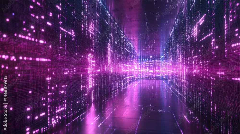 Naklejka premium modern digital matrix minimal background