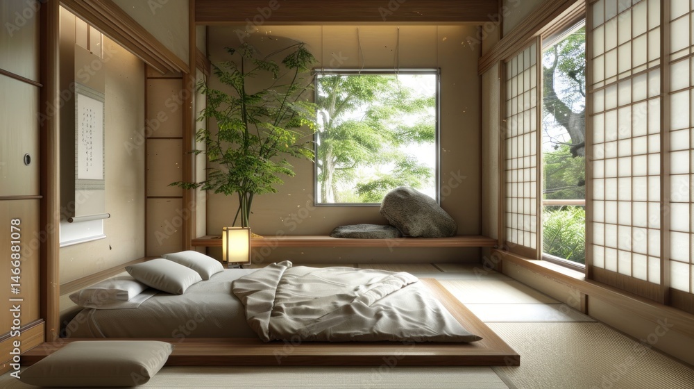 Peaceful Japanese bedroom Peaceful Japanese bedroom