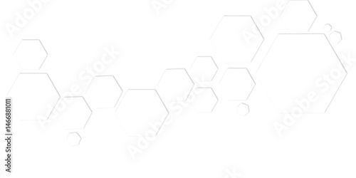 Elegant 3D whit light Geometric hexagon Technology Structure with Polygonal Honeycomb Details, Abstract Visuals, and Luxury Pattern Design Elements for a Contemporary High-Tech Background
