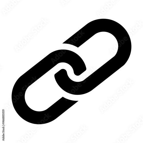 Black link icon connection symbol chain hyperlink
