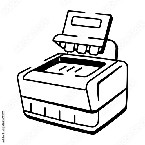 A drawing style icon of a pcr machine 
