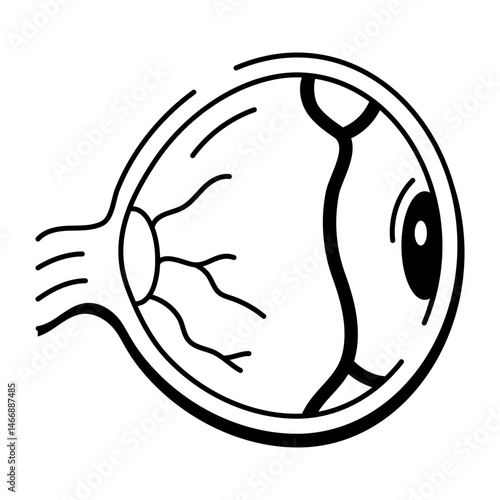A hand drawn style icon showing the retina structure
