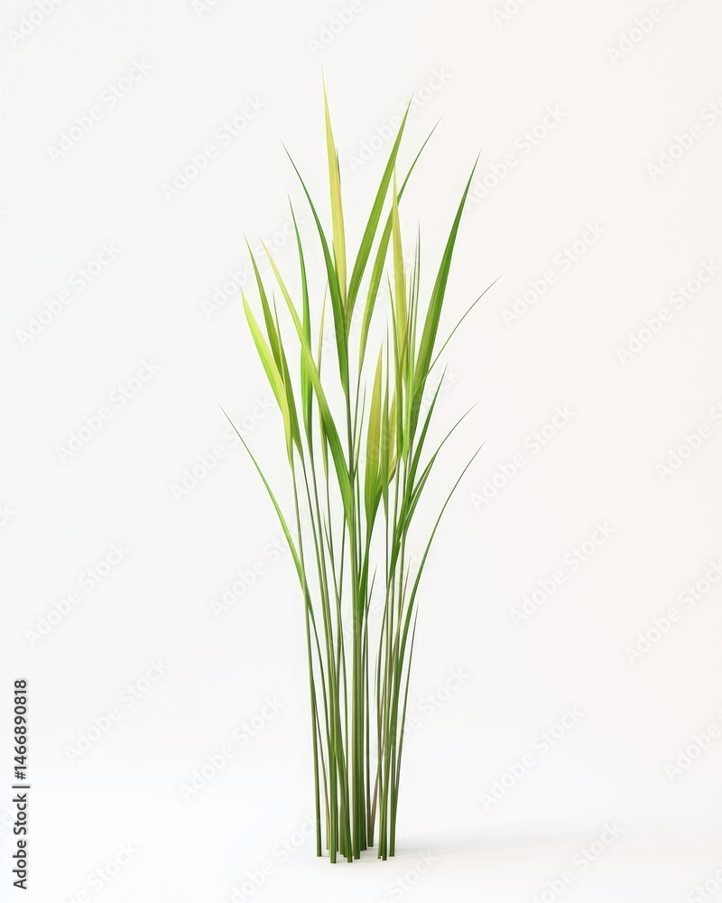 Lush green ornamental grass with pale stems Lush green ornamental grass with pale stems