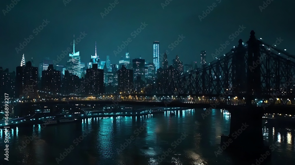 Fototapeta premium Scenic Urban View With Sunset Over City Waterfront High Resolution Picture