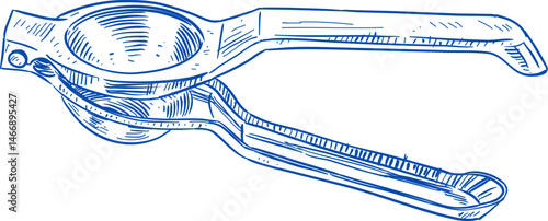 Vector of a Lemon press. Juice maker. Juicer