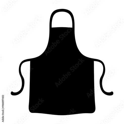 Isolated black apron with neck strap and side ties vector illustration