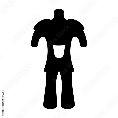 Full body silhouette of martial arts dummy for training and practice