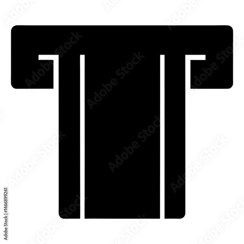 Black and white graphic depiction of an automated teller machine entrance