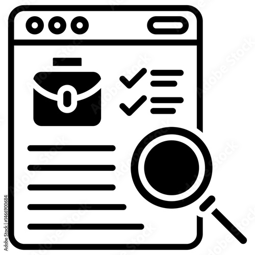 Job Description outline mixed icon