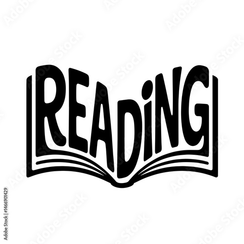Creative book design reveals the word reading in bold typography, emphasizing a strong message about availability or reservation status