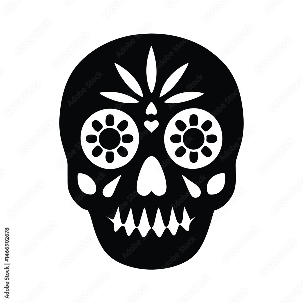 Fototapeta premium Day of Dead Skull Vector Art