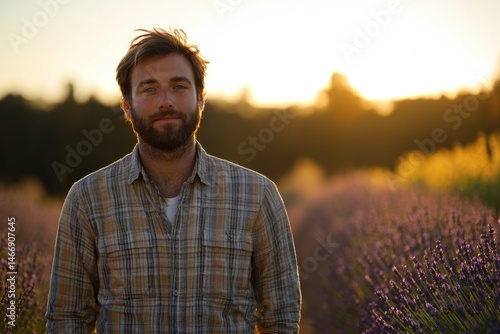 A lavender farmer discovers a hidden path within their field that only appears at dawn