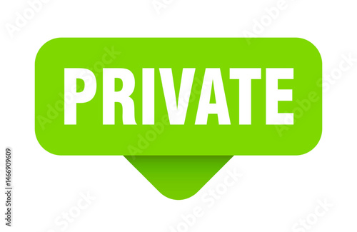 private sticker. private sign on transparent background