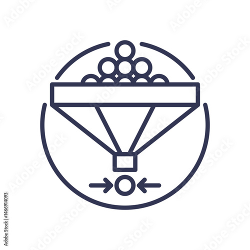 Funnel filtering data into a single output, symbolizing streamlined intelligence.