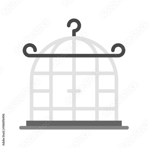 Birdcage icon vector image. Suitable for mobile apps, web apps and print media.