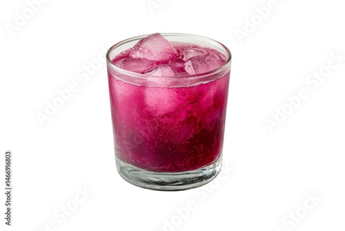 Wallpaper Mural A glass filled with a vibrant purple beverage and ice cubes. Png, Transparent background. Torontodigital.ca