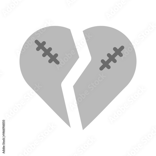 Broken Heart icon vector image. Suitable for mobile apps, web apps and print media.