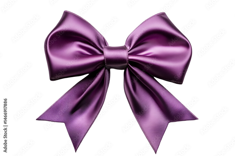 Naklejka premium purple bow isolated on white background