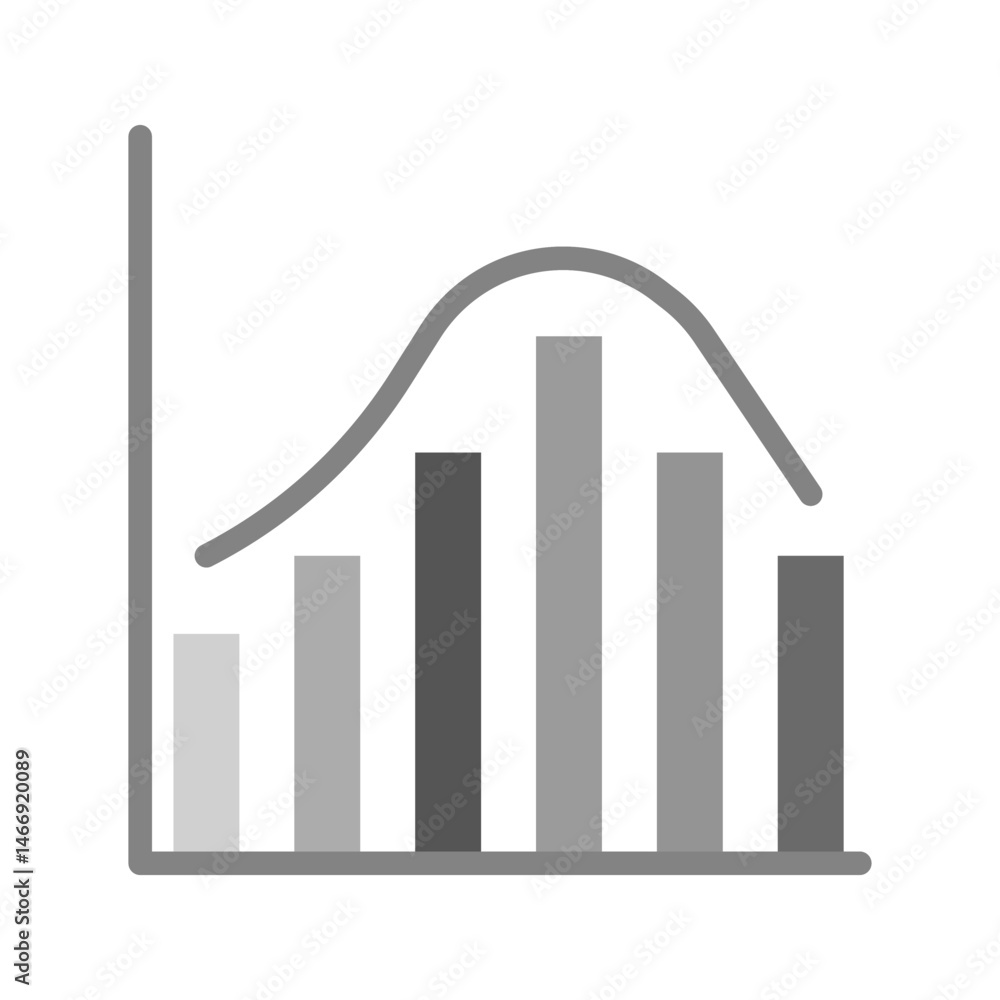 Histogram icon vector image. Suitable for mobile apps, web apps and print media. Histogram icon vector image. Suitable for mobile apps, web apps and print media.